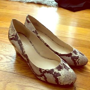 Snakeskin Nine West Wedges